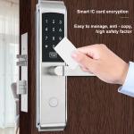 Remote Management Smart Hotel Lock Silver / Black Intelligent Smart Lock
