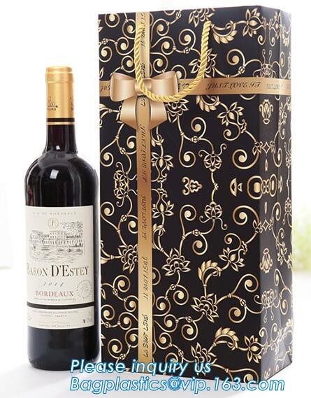 tea brown paper bag with logo print eco friendly With Ribbon Handles wine packaging offset bags,Decorative Paper Bags wi
