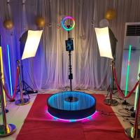 Buy cheap Adjustable LED 360 Photo Booth Glass Platform Selfie Rotating Photo Booth product