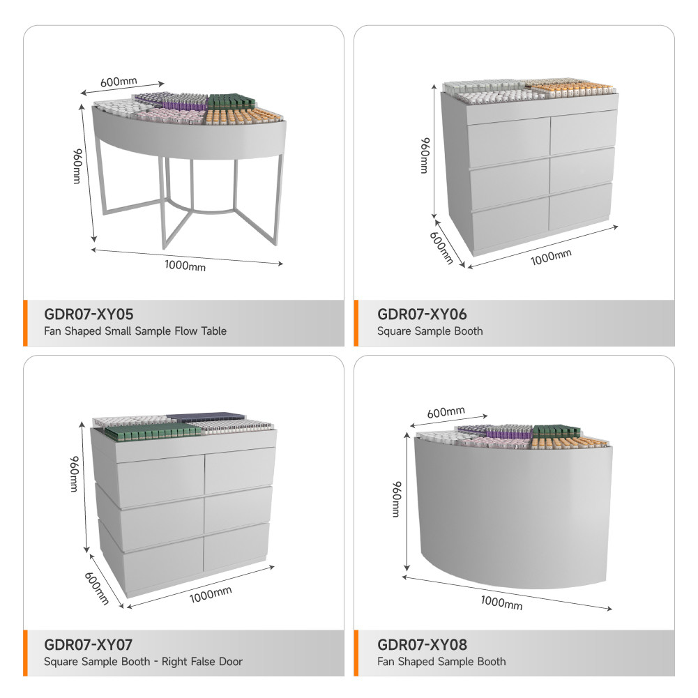 Retail Store Display Grey Wooden Sample Island For Space-Saving Store Rack And Premium Display Rack