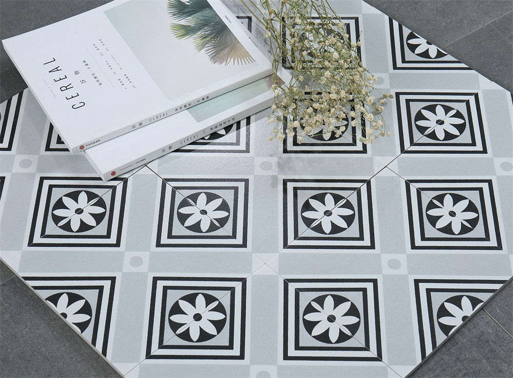 Antibacterial Ceramic Rustic Tiles For Balcony And Wall 200x200mm W.A 6% Floor Tiles For Kitchen