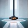 Buy cheap customization Hotel Suspended Wood Burners Charcoal Hanging Black Fireplace 80cm from wholesalers