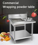 800/1000x700x800mm Commercial Kitchen Breading Table for Fast and Hassle-free