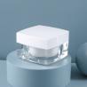 Buy cheap 5g10g 15g Acrylic Base Material Luxury Black White Frosted Square Skin Care Cosmetic Facial Cream Plastic Container Cream Jar from wholesalers
