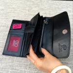 Thailand Authentic Stingray Skin Women's Long Trifold Wallet Genuine Leather