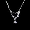 Buy cheap Fashionable Heart Shaped Necklace , 925 Sterling Silver Pearl Necklace from wholesalers