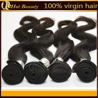 Buy cheap 100g Natural Black Indian Virgin Hair Extensions 8'' - 32''AAAAA Grade product