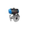 Buy cheap Single Acting Pneumatic Actuated 3 Way Valve , ISO5211 Pneumatic On Off Valve from wholesalers
