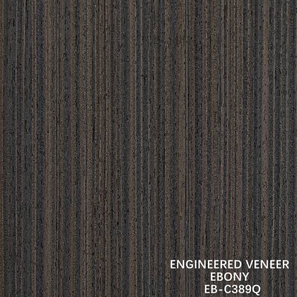 Brown Engineered Wood Veneer Quarter Cut Ebony Veneer Fineline For Door And