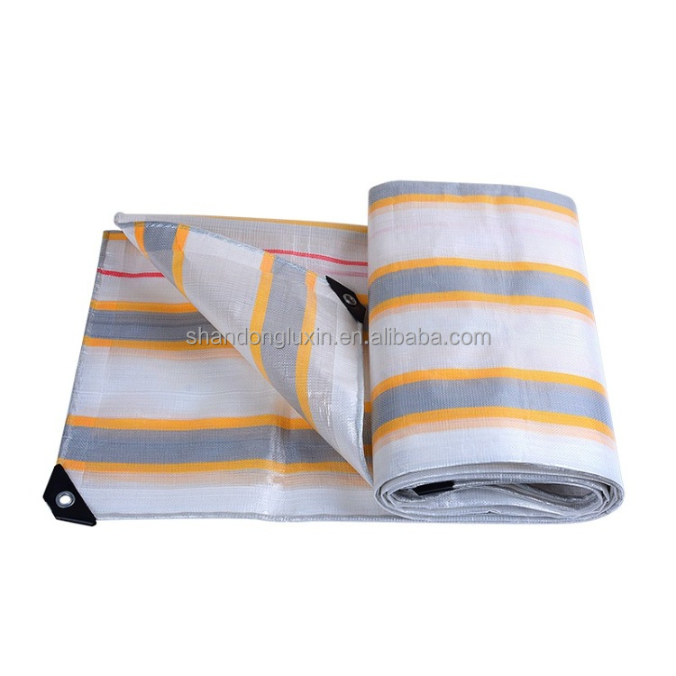 Tarpaulin 200gsm Sheet Plastic Fabric PE Tarpaulin With Eyelets Container Tarpaulin