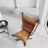 Buy cheap Leisure Ergonomic Brown Leather Lounge Chair Modern Leisure Chair from wholesalers