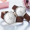 Buy cheap Leather Couple Quartz Watch Rectangular Analog Dial Wearproof from wholesalers