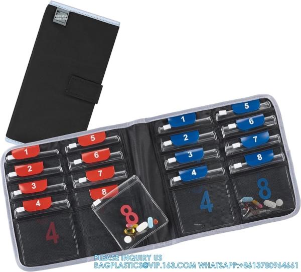 Buy cheap Travel Pill Organizer For Vitamins, Medication, Prescriptions, Or Medicine Storage Color Coded 16 Slot Sliml from wholesalers