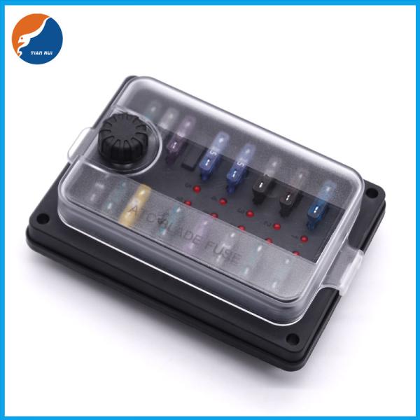 Buy cheap Marine Automotive Car Auto ATC ATO Blade Fuse Box Block LED Waterproof 10 Way Fuse Holder from wholesalers