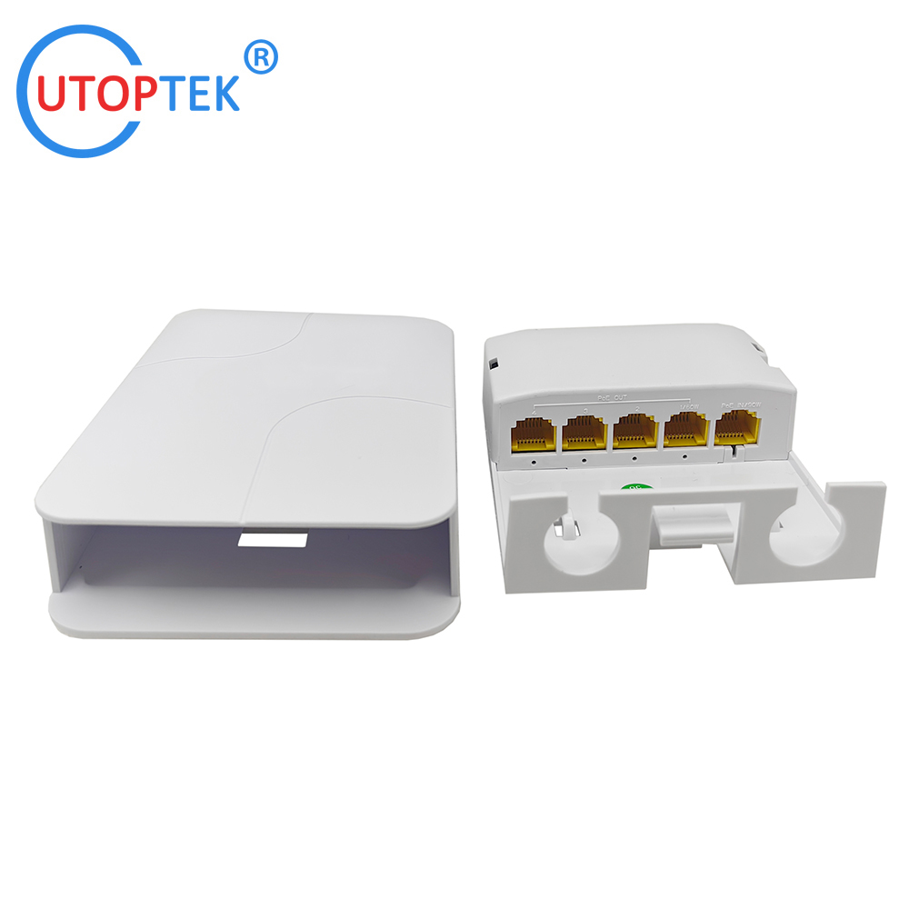 Waterproof Outdoor POE Repeater 1In 4Out 48V 90W to 4port 30W IEEE802.3AF/AT/BT for extend distance CCTV IP Network