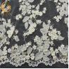 Buy cheap Tulle 3D White Flower Lace 80% Nylon Embroidery For Wedding from wholesalers