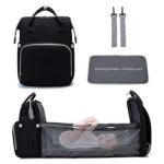 Striped Travel Waterproof Nylon Cloth Diaper Bag Backpack 1150g