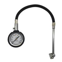 Buy cheap SUV Mechanical Tyre Pressure Gauge 50mm Car 100 Psi Black Hose Pressure Gauge product