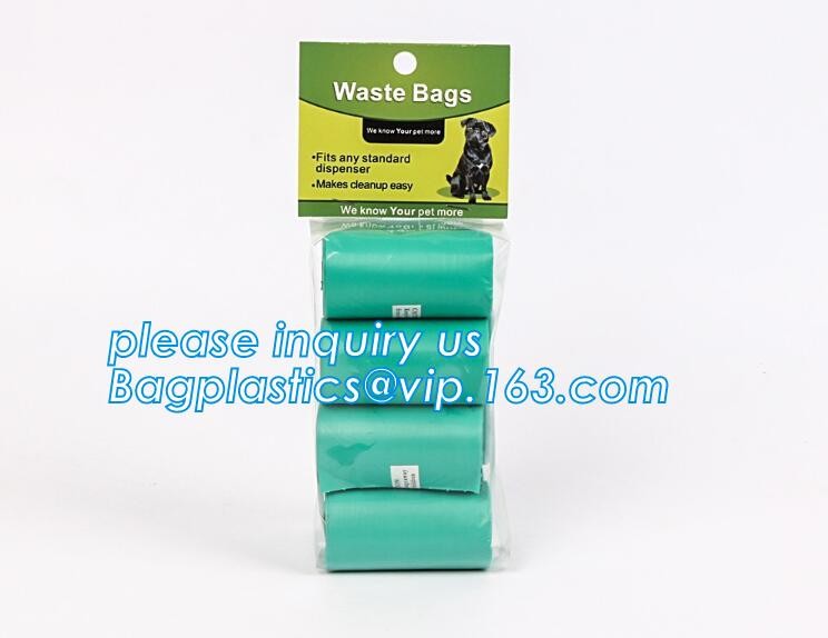 security factory sales biodegradable pet waste dog poop bag, Heavy Duty Custom Biodegradable PE Dog Poop Pet Waste Bags