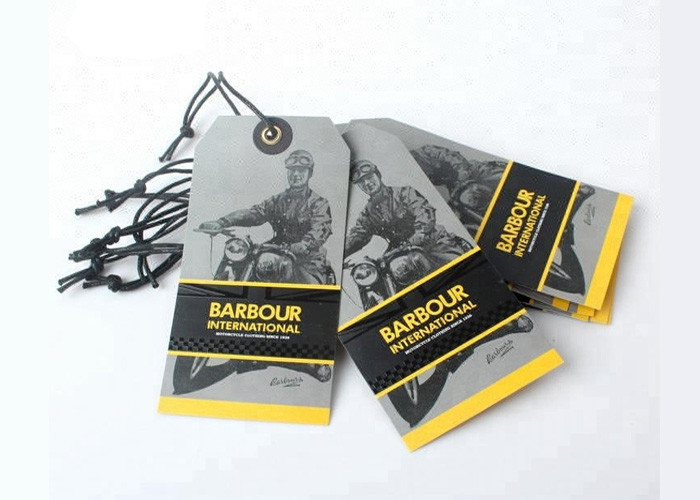 Silk Screen Custom Printed Hang Tags Eco - Friendly With Cotton String