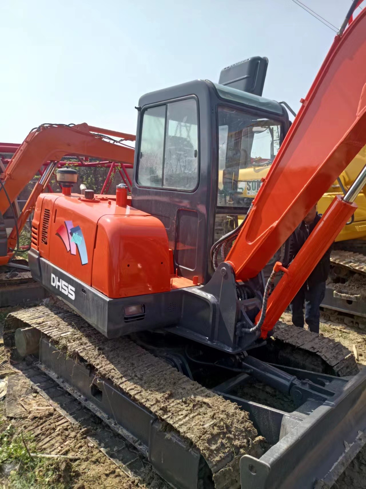 construction digger DX60 used doosan excavator DOOSAN DX55 DX60 used compact excavators