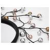 Buy cheap Beautiful Floral Sunshine Shape Gold Silver Black Metal Mirror Wall Art from wholesalers