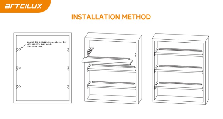 LED Wardrobe Cabinet Induction Strip Light Support Dimmer