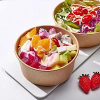 Buy cheap Take Away Soup PLA Kraft Paper Salad Bowl Logo Printed Disposable Paper Salad product