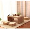 Buy cheap The Cane Makes Up Tea Table Natural Straw Woven Floor Table Natural fiber Window Table from wholesalers
