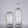 Buy cheap 750ml Bourbon Whiskey Bottle/Round Embossed bottle/Corked Spirit Bottles/Fancy Glass Liquor from wholesalers