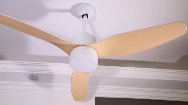 Buy cheap 3 Rotary Vane DC220V LED 12W Wood Ceiling Fan Light for Household Hotel from wholesalers