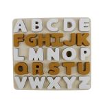 Custom logo Silicone educational toys alphabate 26 letters silicone Puzzle BPA
