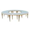 Buy cheap Half Marble SS Steel Furniture Round C Shaped 0.76m3 Golden Stainless Steel Table from wholesalers