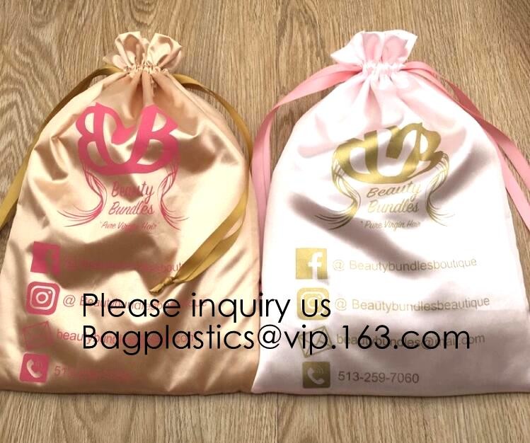 High Quality Gift Small Bag,Gift Shopping Bag,Super Soft White Black Rose Gold Silk Drawstring Bag,Graograin Satin Pouch