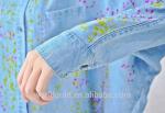 Women Plus Size Denim Blouses And Tops With Long Sleeves OEM Service