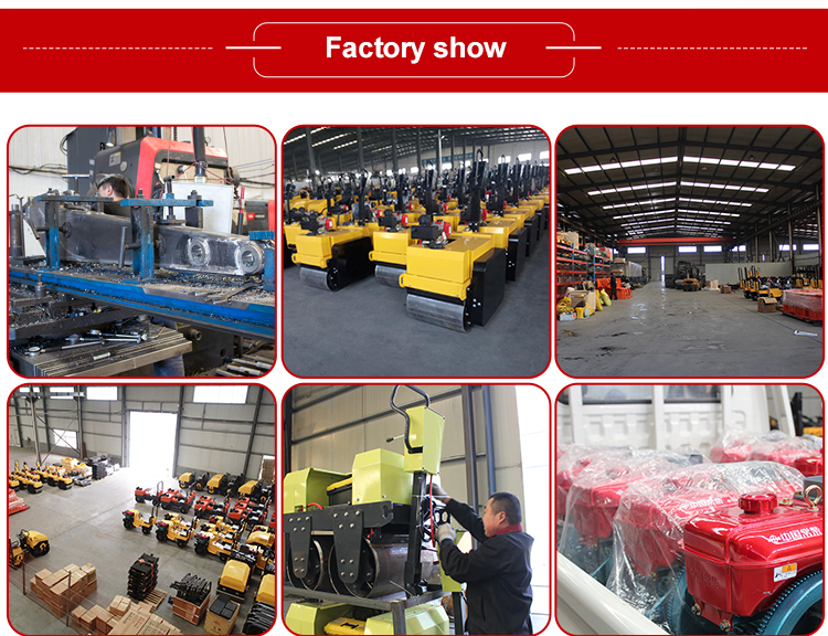 Road Machine 2000kg 3000kg 2ton 3ton Mechanical Articulated Road Roller With Double Drum