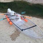 Transparent Vacuum Forming Boat , Double Seats Portable Canoe Stable Performance