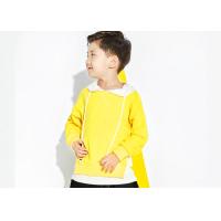 Buy cheap Yellow Fake Two Pieces Boys Fall Sweaters , Cute Little Boy Clothes With Hood product