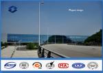 Hexagonal shape parking lot poles , parking lot lamp post With Base Plate