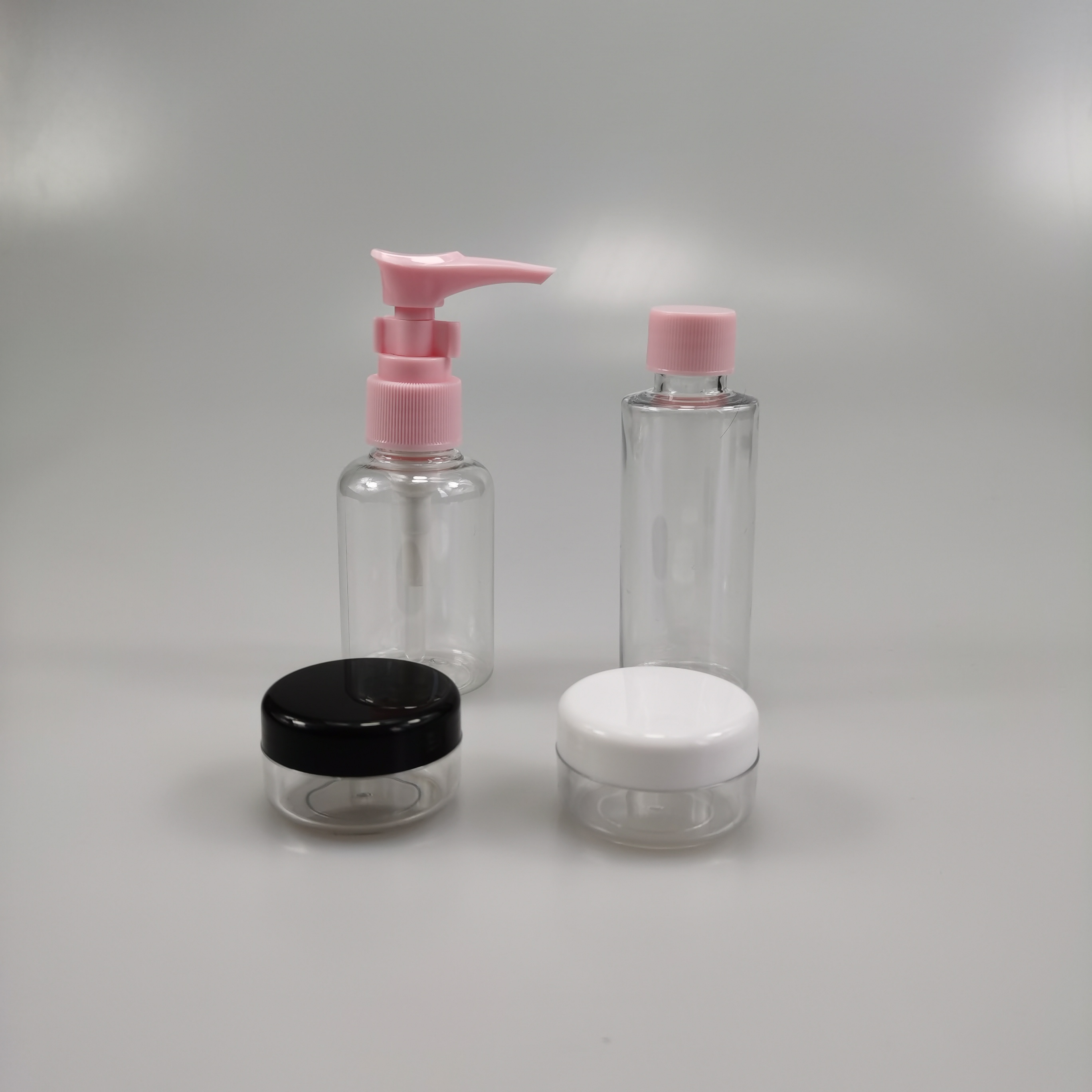 4PCS Leak-Proof Refillable Toiletry Containers Kit Collar Material PET Travel Kit Bottle