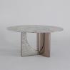 Buy cheap Natural Marble Top Counter Height Table Mirrored Circle Marble Dining Table from wholesalers