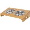 Buy cheap Anti Slipping Elevated Bamboo SS304 Bowl Pet Feeder Stand from wholesalers