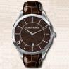 Buy cheap Large Face Round Classic Automatic Watch Stainless Steel With Genuine Leather Band from wholesalers