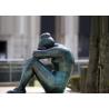 Buy cheap Decoration Garden Art Bronze Patina Meditator Girl Sculpture from wholesalers