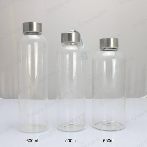Quality Hot sale 100ml-1000ml High borosilicate glass water bottle with lid for sale