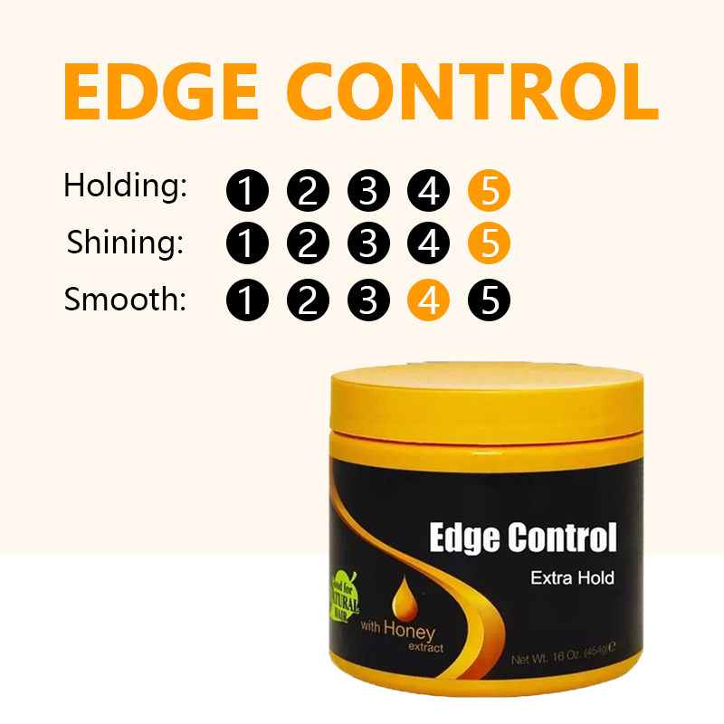 RINSE-OFF 16oz Salon Size Strong Hold Wax Hair Edge Control Gel for Smooth Hair Styling