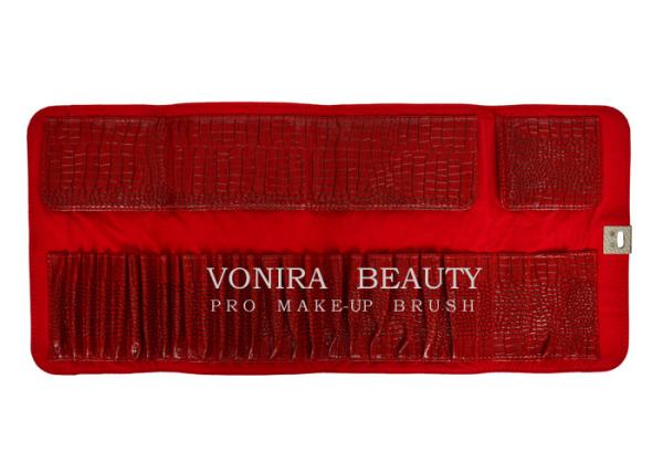 Buy cheap Snake Texture Leather Makeup Brush Roll Bag Women Clutch Travel Cosmetic Bags from wholesalers