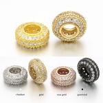 Round DIY Gold Jewelry Plating Crystal Silver Spacer Bead OEM