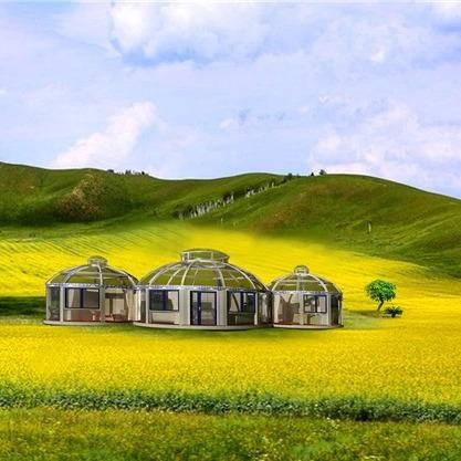 Buy cheap Vacation Yurt Prefab Tiny Homes Luxury Tent Dome Hotel With Wooden Decoration from wholesalers