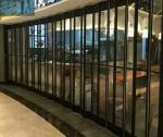 3m Height 2.5mm Foldable Glass Doors For Shopping Malls